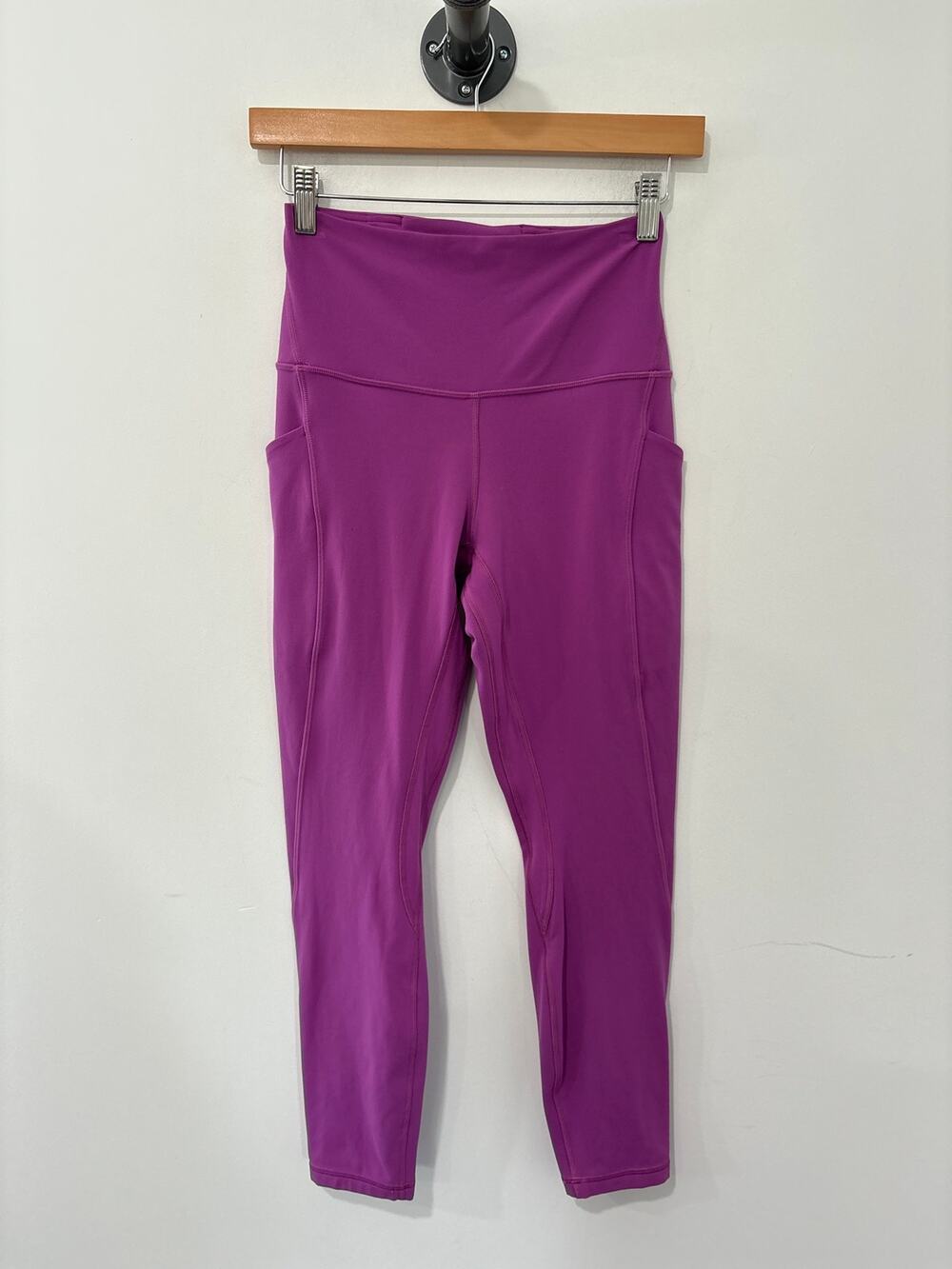 Lululemon Align High Rise Leggings With Pockets Vivid Plum Purple Size 6